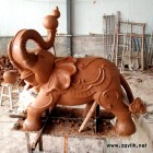 艺染林雕塑定制泥塑动物 室内装饰工艺品  大象雕塑摆件