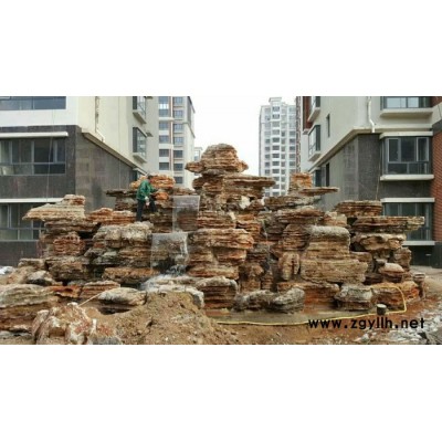 水泥塑石驳岸 水榭 水泥假山图7