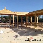 澜恒木雕中式仿古实木凉亭户外防腐木长廊庭院花园亭子