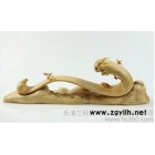 乐清黄杨木雕**家居摆件商务礼品欢歌海燕动物木雕海浪如意木雕