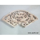 福杨阳 东阳木雕 仿古挂件 扇形挂件 40*20 仿古木雕