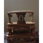 ** 寺庙供奉木雕 8寸8脱尺三神椅双龙椅樟木雕刻