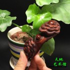 印度小叶紫檀金星手把件 纯手工精雕木雕工艺品
