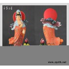 【金灵工艺】木雕佛像 彩绘 自在观音 菩萨像 福建佛像雕刻厂家 镇宅辟邪 家居 工艺品佛像 **摆件