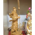 礼品木雕关公 48公分木雕立刀关公工艺品 中型木雕关公