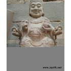 寺庙供奉土地公，樟木雕刻拿拐土地公精雕白丕