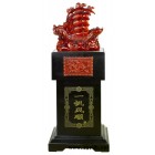 千艺坊 一帆风顺特大件龙船S-18创意红木雕落地工艺摆件 开业乔迁