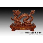 供应家居招财风水木雕工艺品摆件龙行天下木雕招财摆件