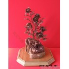 台企英文出品木雕花卉 纯手工雕刻 东阳木雕手法