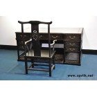 阴沉木乌木Dark wood ebony手工木雕仿古桌椅