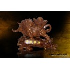 供应商务开业乔迁礼品摆件木雕招财风水工艺品摆件