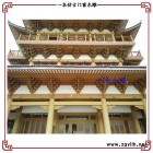 东阳木雕中式仿古寺庙古建实木花格隔断门窗背景墙月亮门角花牛腿 仿古牛腿