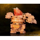 供应木雕工艺礼品家居创意摆件招财金蟾风水摆件三足蟾蜍商务礼品