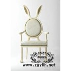 定制            特价定制实木雕花餐椅兔耳朵椅子扶手圆背餐椅小兔椅个性定制时尚