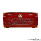 供应东阳韵煌B003东阳仿古木雕储物柜婚庆用品樟木箱百鸟博古