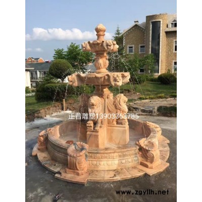 -正普园林雕塑 大理石喷泉   欧式喷泉  动物喷泉  喷泉水景**