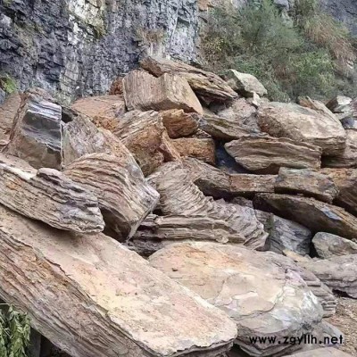 天然千层石假山 水系千层石驳岸石 景观石假山石原石