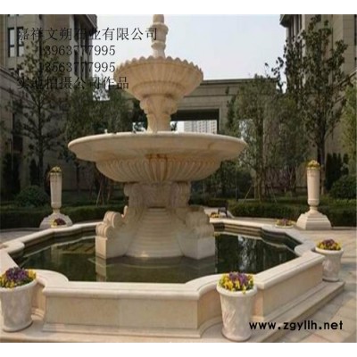 文朔石业直销景观石雕喷泉 常年销售园林石头喷泉雕塑石刻喷泉水景
