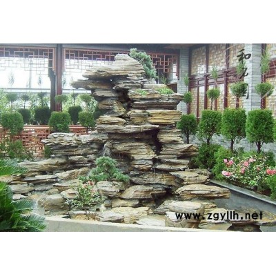沧州18米长9米高吸水石假山制作施工ht1 假山