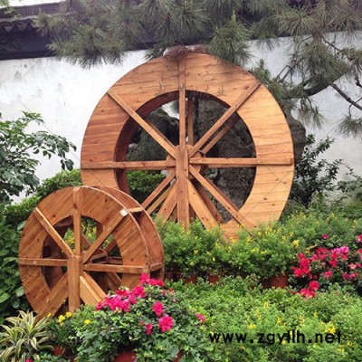 岁氏景观_水车组合景观_假山水车景观_定制批发