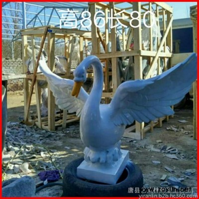 艺染林雕塑定制玻璃钢动物 水景喷泉雕塑 天鹅雕塑