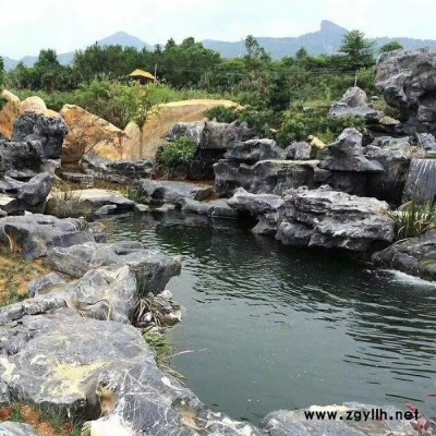 厂家直供太湖石 庭院假山石 黑太湖石假山 鱼池 园林造景 太湖石驳岸 货源充足 石材丰富