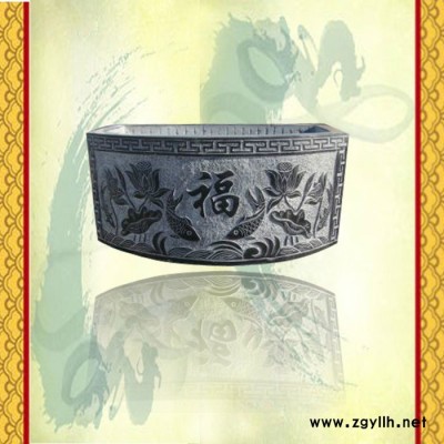曲阳石雕厂家加工定制仿古花盆鱼缸石槽庭院别墅流水景观装饰工艺品摆件