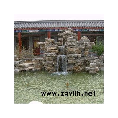 廊坊生态园假山喷泉园林景观dt2假山石