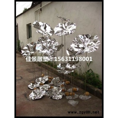 锈钢荷叶雕塑水景装饰