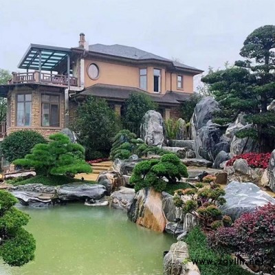 家和泰山石假山制作公园学校黄蜡石园林庭院假山设计