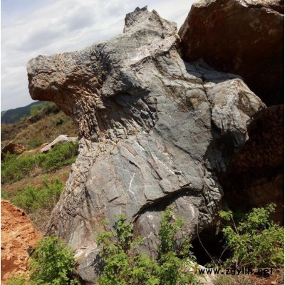 假山石  清灰色山皮石 河南假山石 园林石