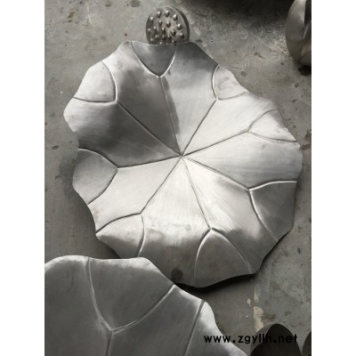 鎏芳DS066荷花造型水景雕塑不锈钢金属工艺锻造广东不锈钢雕塑制作