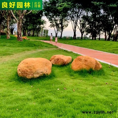 良好园林供应**溪流石假山造景石庭院别墅黄蜡石假山鱼池围边石黄蜡石厂家批发