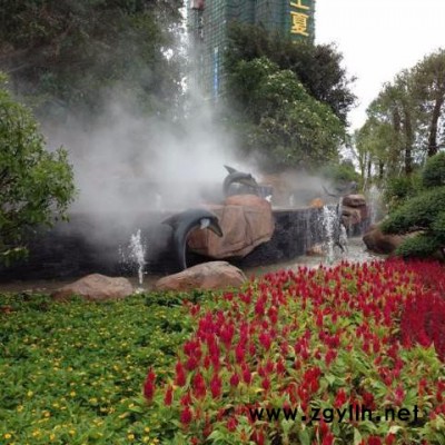 深圳宏日景观假山冷水雾降温室外喷雾降温