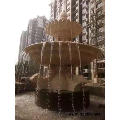 砂岩喷泉 景观装饰水景大型喷泉 小区水景雕塑喷泉 城市流动水景石雕喷泉