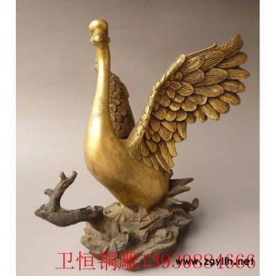 卫恒铜雕1米喷水铜天鹅动物雕塑   公园水景摆放喷水天鹅  景观雕塑