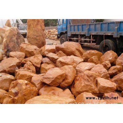 英德市正宗黄蜡石、假山石