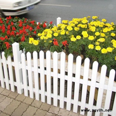 pvc草坪护栏 市政园林绿化带护栏 喷塑花坛pvc护栏 城市草坪护栏