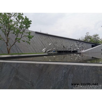 文化景观长廊水景雕塑不锈钢片片鱼加工制作源头厂家 不锈钢文化雕塑