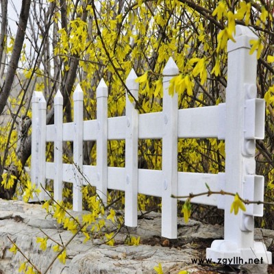 塑钢草坪护栏 pvc护栏 白色栅栏 花园塑料围栏 花坛护栏