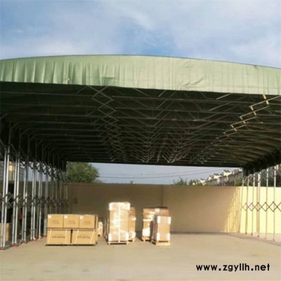 衡水景县大型夜市烧烤移动推拉篷 移动伸缩电动推拉蓬 景县轨道移动仓储遮阳棚 XYGG质量有保证