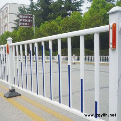 道路护栏专业厂家 镀锌钢制道路护栏 PVC道路护栏定制 花坛护栏