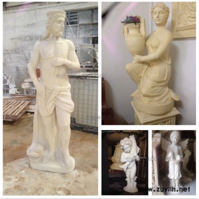 砂岩水景圆雕大象喷水小区酒店门庭水景喷水艺术砂岩水景大象圆雕