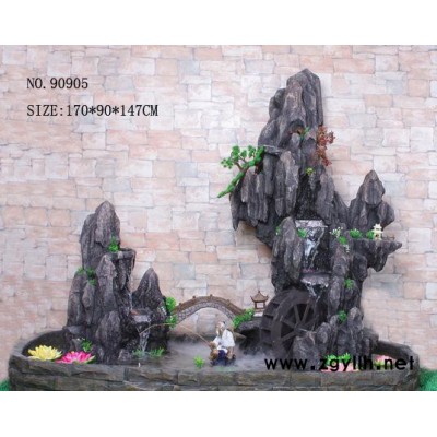 艺品福人】大件假山流水喷泉  水景 室外花园草地假山喷泉流水
