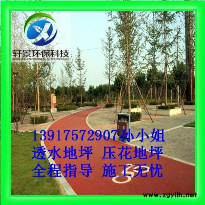 河北邯郸彩色透水景区地坪，厂家专业包施工 装饰地坪材料