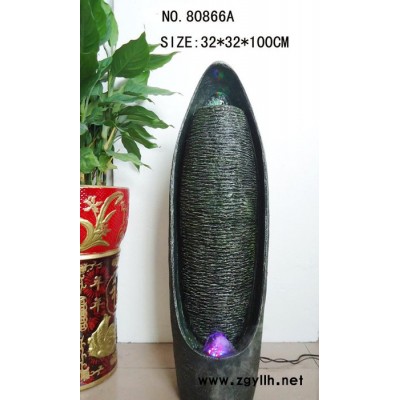 **欧式流水喷泉 树脂流水 水景田园风格家居装饰摆件