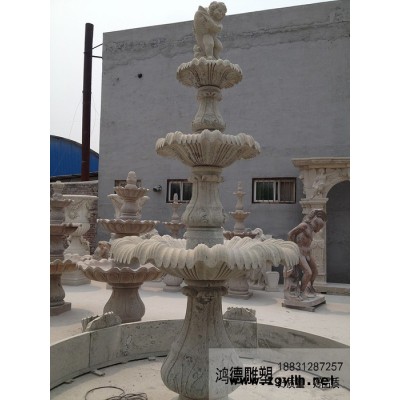 欧式别墅园林雕塑酒店会所鱼池水景装饰招财摆件大型落地流水喷泉