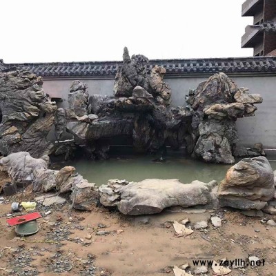 【永胜石业】假山工程 龟纹石假山 室内外假山驳承接 工艺精湛 专业施工团队