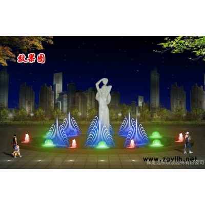 宏洋承做音乐喷泉假山、凉亭雕塑、长廊花架