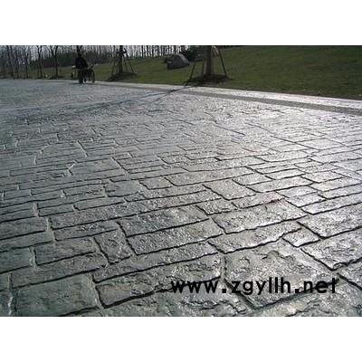 彩色印花地坪 景观 假山 鹅卵石地坪 上海竟烨景观工程有限公司